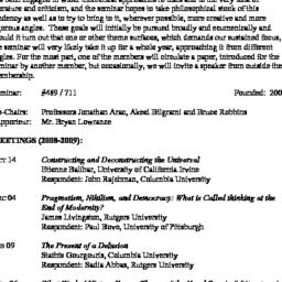 Schedules, Theory and Philo...