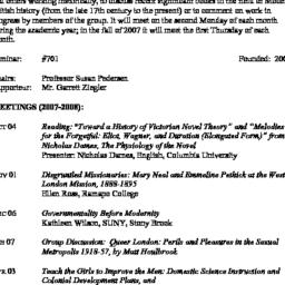 Announcements, 2007-11-01. ...
