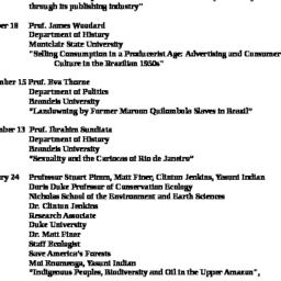 Schedules. Brazil, seminar ...