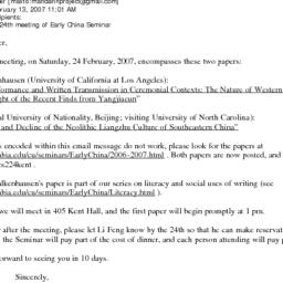 Announcements, 2007-02-24. ...