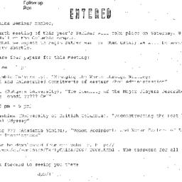 Announcements, 2008-03-08. ...