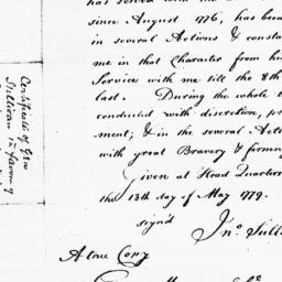 Document, 1779 May 13
