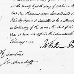 Document, 1773 February 17