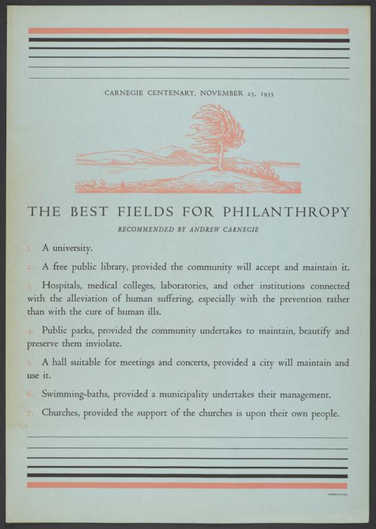 The Best Fields for Philanthropy Poster