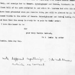 [Document, 1781 January 1]