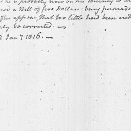 [Document, 1816 January 22]