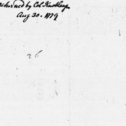 [Document, 1779 August 29]
