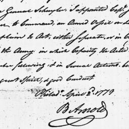 Document, 1779 April 02