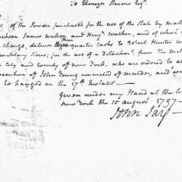 [Document, 1797 August 15]