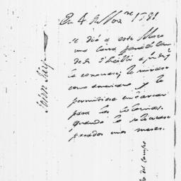 Document, 1781 November 03