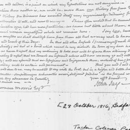 [Document, 1816 October 28]