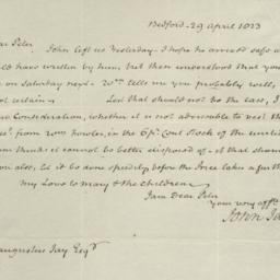 Document, 1823 April 29